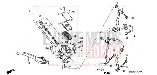 FR. BRAKE MASTER CYLINDER (CBF600S/N) CBF600N4 de 2004